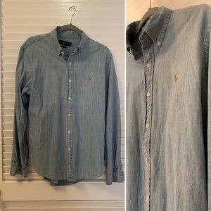 Ralph Lauren button up soft denim shirt